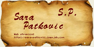 Sara Patković vizit kartica